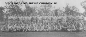 ARMSTRONG - 36TH FIGHTER SQUADRON PIC OF OFFICERS IN 1942