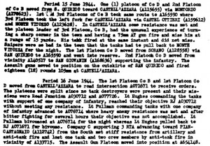 After Action Report 16 June 1944 Noting Boots' Death