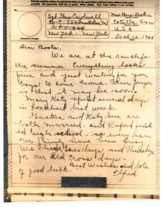 CARDWELL BOOTS LETTER FROM ELFRED DOBIE 4 DAYS BEFORE DEATH