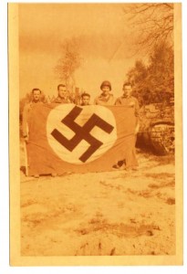 Cardwell's Tank Crew With Nazi Flag - North Africa